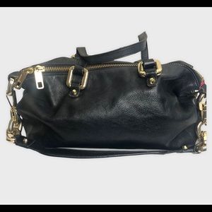 Juicy Coture Black Leather Bag Gold Chain Strap